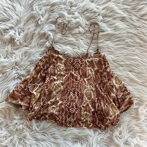 Urban Outfitters Women's Size Small (S) Snakeskin Swing Cami